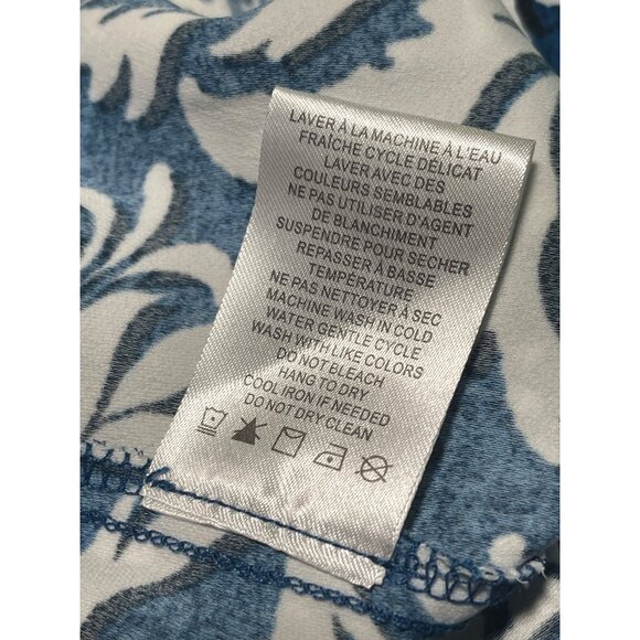 Rachel Zoe Womens Blue & White Damask Print Pants Size S Polyester Wide Leg - Picture 8 of 8